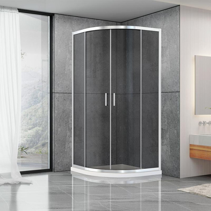Душова кабіна Dusel A-511 100x100x190 см, двері розсувні, скло тоноване