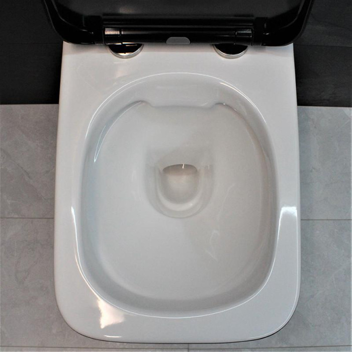 Унитаз подвесной DUSEL CUBIS CHIC STYLE DWHT10201030CS с сиденьем Slim Soft-Close 810303 - фото 4