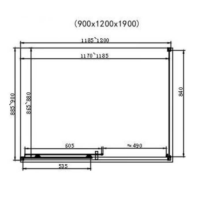 Душова кабіна Dusel EF185BP/EF181BP Black Matt Paint, 120х90х190, двері розсувні, скло прозоре - фото 0