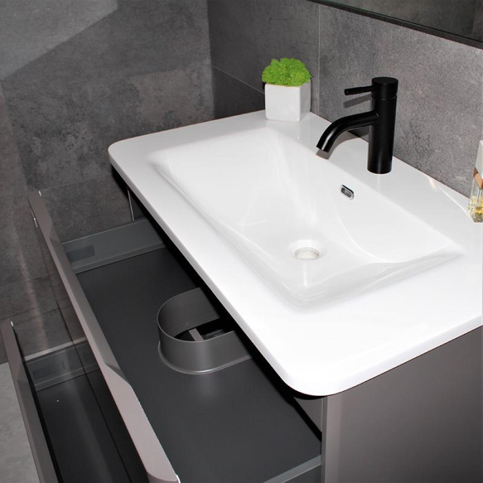 Тумба з раковиною REXON Camelia RX195DG/100 Dark Grey 19510D - фото 7