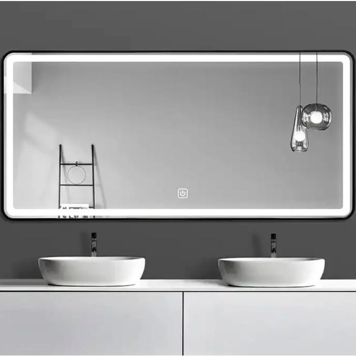 Дзеркало DUSEL LED DE-M0065D Black 90смх70см сенсорне включення + підігрів - фото 0