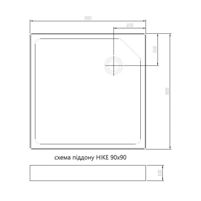 Душовий бокс DUSEL HIKE Satin 90x90x210 скло прозоре, профіль сатин - фото 17