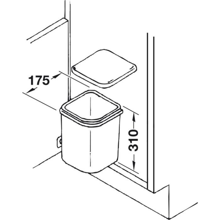 Відро для сміття 5л Hailo Pico, 3505-00 - фото 1