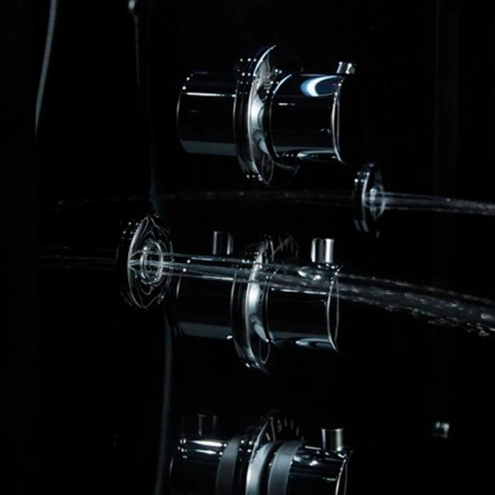 Гідромасажний паровий бокс із терморегулятором GOLSTON G-U693BB чорний лівосторонній - фото 10