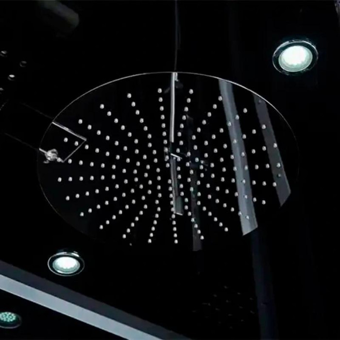 Гідромасажний паровий бокс із терморегулятором GOLSTON G-U693BB чорний лівосторонній - фото 4