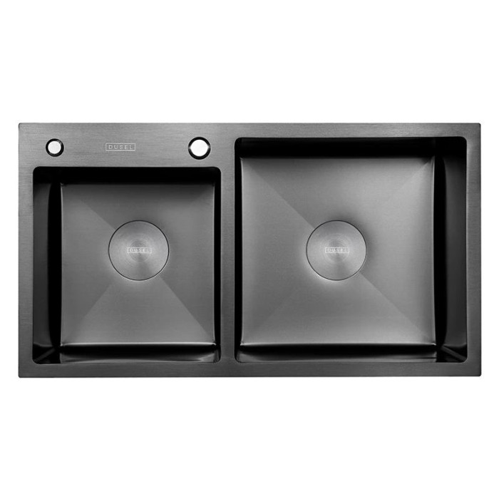 Мийка кухонна з нержавіючої сталі SS304 DS50878-1LNB 780*430*220 Left (Nano Black) - фото 0