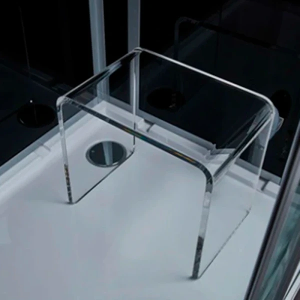 Гідромасажний паровий бокс GOLSTON G-U692BB чорний 1200х850х2230 мм лівосторонній, двері розсувні - фото 5