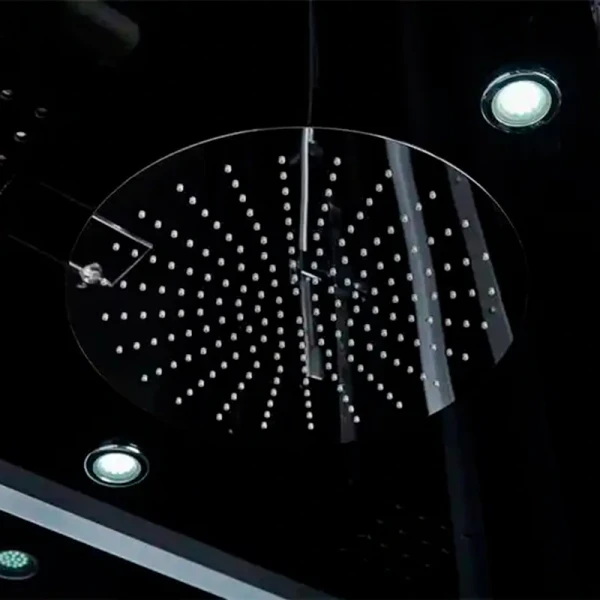 Гідромасажний паровий бокс GOLSTON G-U692BB чорний 1200х850х2230 мм лівосторонній, двері розсувні - фото 6