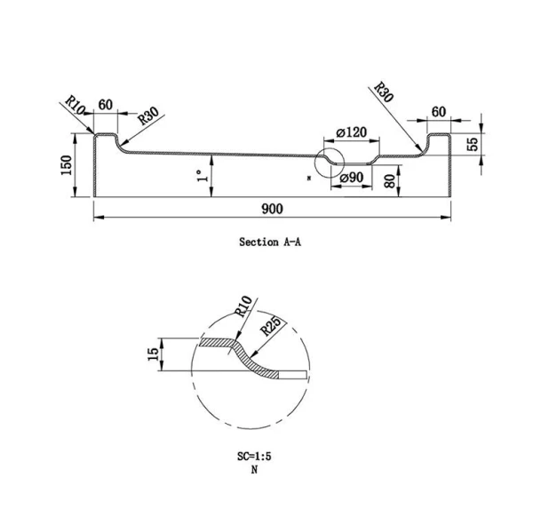 Душовий піддон Dusel D102 квадратний, 80x80x13,5 см - фото 7