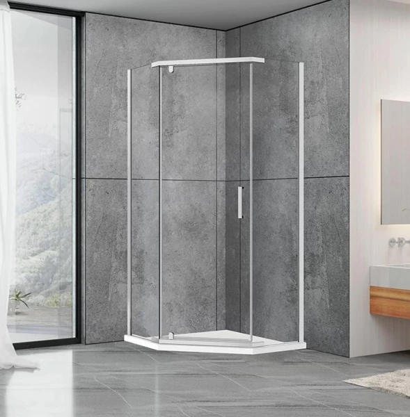 Душова кабіна Dusel A-1104, 100х100х190, прозоре скло 8 мм, двері розпашні - фото 4
