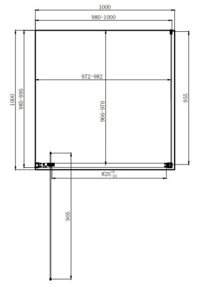 Душова кабіна Dusel DL198BP + DL196BP Black Matt Paint, 90х90х190, двері розпашні - фото 1