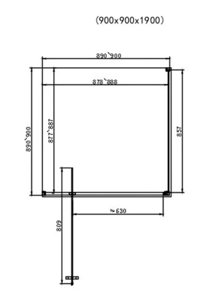 Душова кабіна Dusel DL198B+DL196B Black Matt, 90х90х190 см, двері розпашні - фото 1