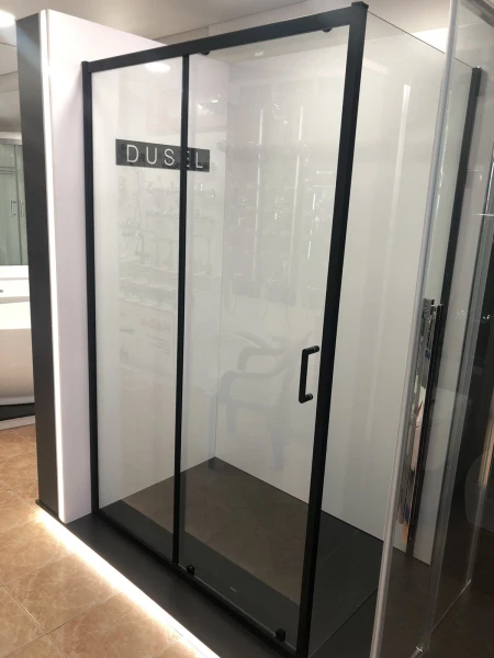 Душова кабіна Dusel EF185B/EF181B Black Matt, 120х80х190, двері розсувні, скло прозоре - фото 3