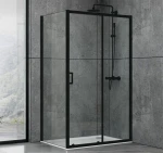 Душевая кабина Dusel EF185B/EF181B Black Matt, 120х80х190, дверь раздвижная, стекло прозрачное