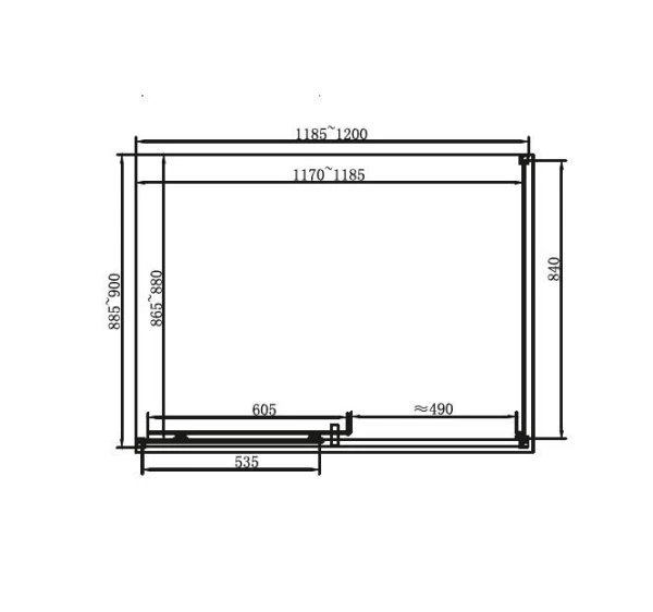 Душова кабіна Dusel EF-185B + EF181B Black Matt 1200x900x1900 - фото 5