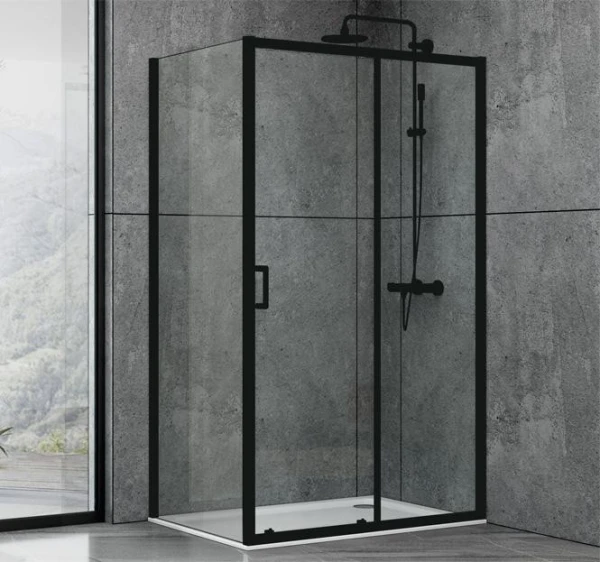 Душова кабіна Dusel EF-185B + EF181B Black Matt 1200x900x1900 - фото 0