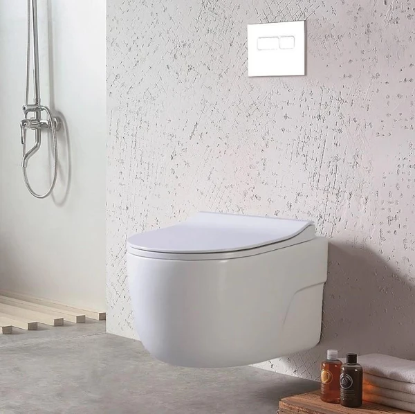 Унітаз безободковый підвісний DUSEL VORTEX без бачка DWHT10201230R з сидінням Soft Close дюропластів, 812301 - фото 1