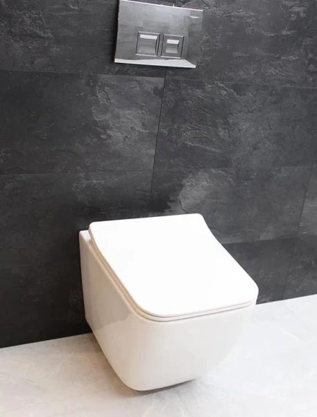 Безободковый підвісний унітаз DUSEL CUBIS без бачка DWHT10201030R з сидінням Soft Close дюропластів, 810301 - фото 11