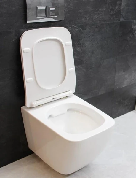 Безободковый підвісний унітаз DUSEL CUBIS без бачка DWHT10201030R з сидінням Soft Close дюропластів, 810301 - фото 13