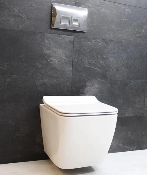 Безободковый підвісний унітаз DUSEL CUBIS без бачка DWHT10201030R з сидінням Soft Close дюропластів, 810301 - фото 7