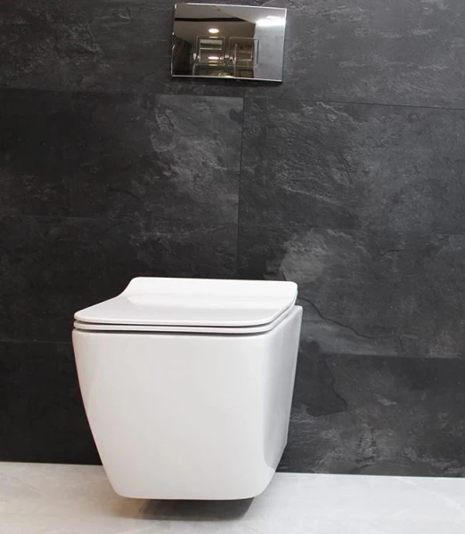 Безободковый підвісний унітаз DUSEL CUBIS без бачка DWHT10201030R з сидінням Soft Close дюропластів, 810301 - фото 9