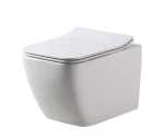 Безободковый підвісний унітаз DUSEL CUBIS без бачка DWHT10201030R з сидінням Soft Close дюропластів, 810301