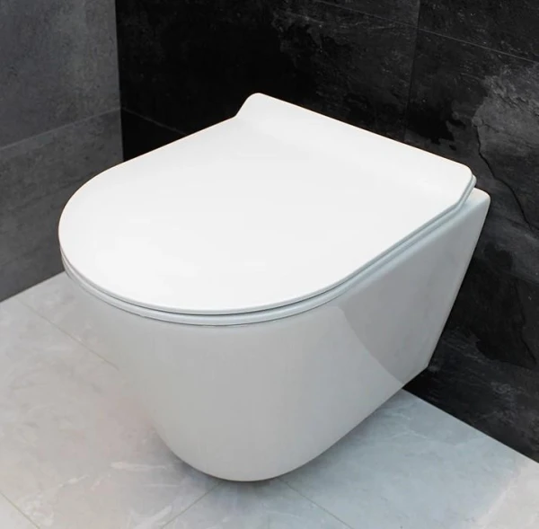 Унітаз безободковый підвісний DUSEL AREZ без бачка DWHT10210230R з сидінням Soft Close дюропластів, 802301 - фото 7