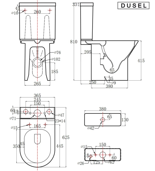 Унітаз Dusel Verona DTPT10212230R 922301 - фото 4