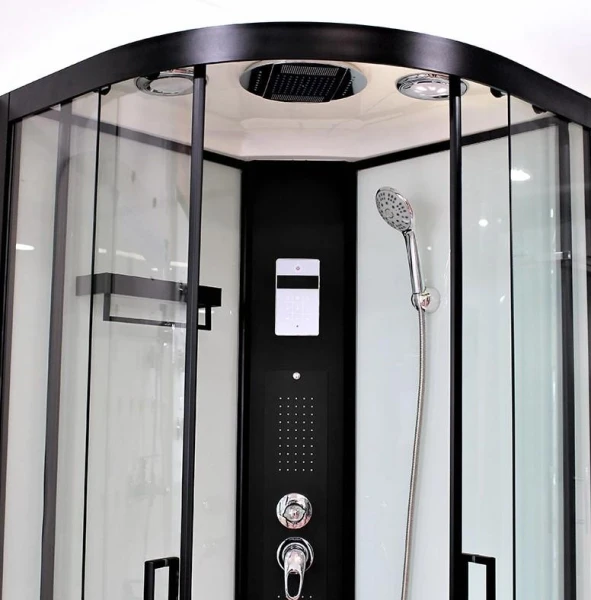 Душовий бокс Dusel DSC-DU511-90SB низький піддон чорний - фото 12