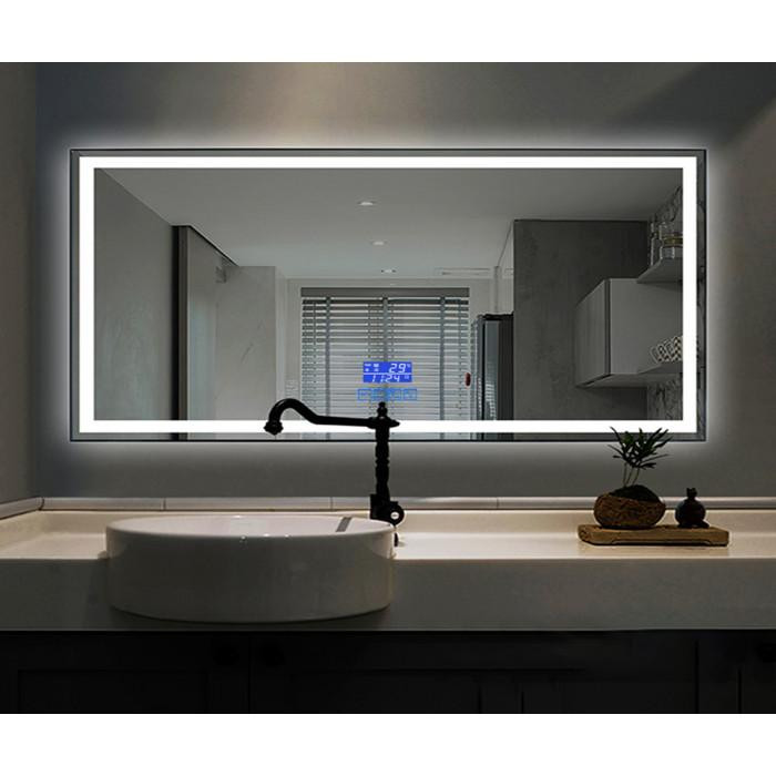 Дзеркало DUSEL LED DE-M0061S1 Black 80смх65см сенсорне включення + підігрів