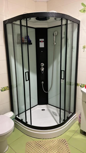 Душовий бокс Dusel DSC-DU511-100SB низький піддон чорний 351113 - фото 16