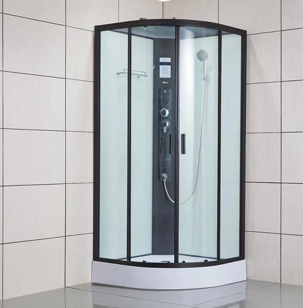 Душовий бокс Dusel DSC-DU511-100SB низький піддон чорний 351113 - фото 7