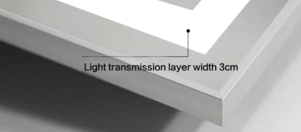 Дзеркало DUSEL LED DE-M0061S1 Silver 100*75см сенсорне включення + підігрів+ годинник/темп - фото 2