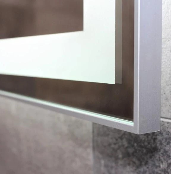 Дзеркало DUSEL LED DE-M0061S1 Silver 100*75см сенсорне включення + підігрів+ годинник/темп - фото 4