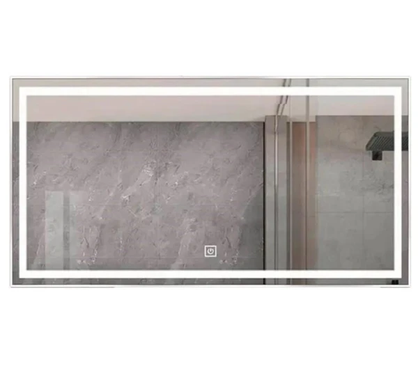 Дзеркало DUSEL LED DE-M0061S1 Silver 100*75см сенсорне включення + підігрів+ годинник/темп - фото 0