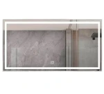 Зеркало DUSEL LED DE-M0061S1 Silver 100*75см сенсорное включение+подогрев+часы/темп, 600624