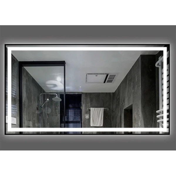 Зеркало DUSEL LED DE-M0061S1 Black 120смх75см сенсорное включение+подогрев+часы/темп, 600613 - фото 16