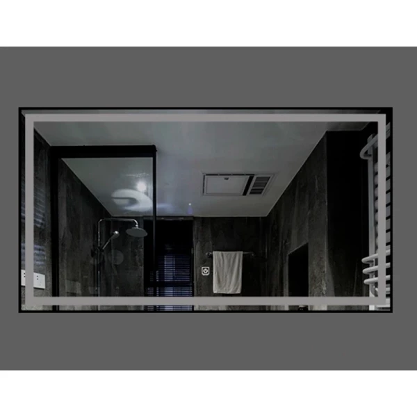 Зеркало DUSEL LED DE-M0061S1 Black 120смх75см сенсорное включение+подогрев+часы/темп, 600613 - фото 17