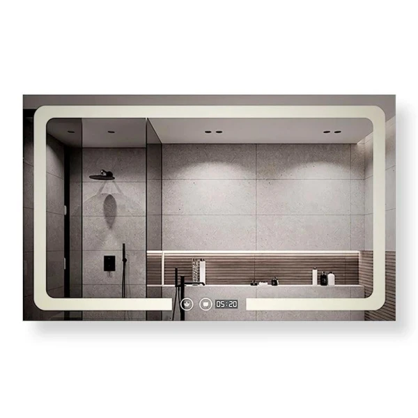 Дзеркало DUSEL LED DE-M3001 80смх65см сенсорне включення + підігрів+ годинник / темп - фото 0