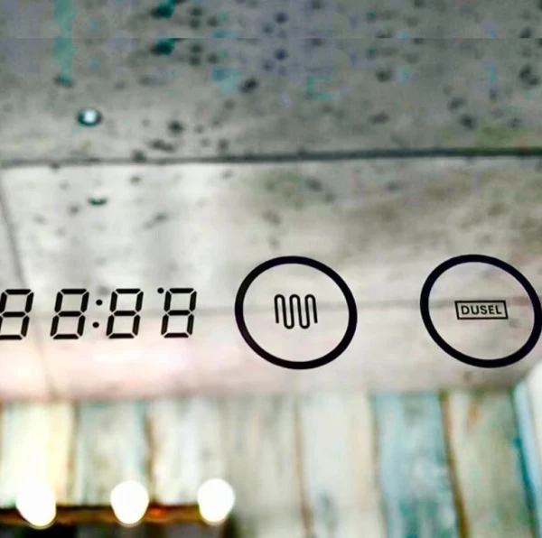 Дзеркало DUSEL LED DE-M3021 80смх65см, підігрів + годинник / темп - фото 1