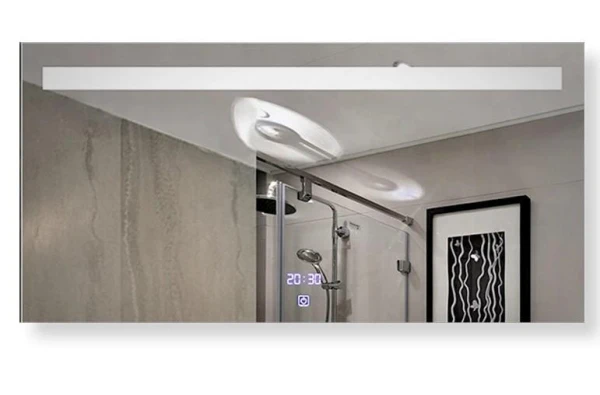 Дзеркало DUSEL LED DE-M3021 80смх65см, підігрів + годинник / темп - фото 2