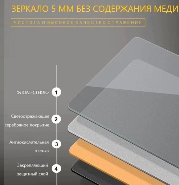 Дзеркало DUSEL LED DE-M3021 80смх65см, підігрів + годинник / темп - фото 5