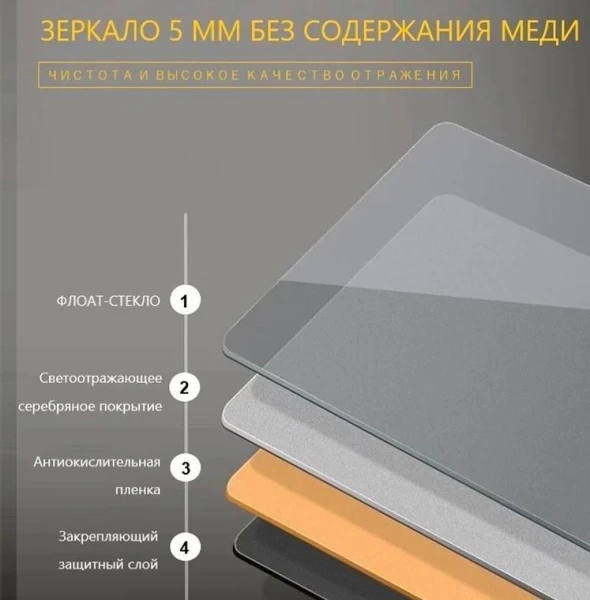 Дзеркало DUSEL LED DE-M3021 100смх75см сенсорне включення + підігрів+ годинник / темп - фото 4