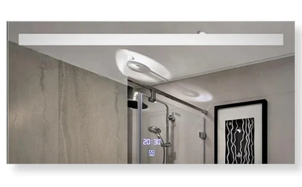Дзеркало DUSEL LED DE-M3021 100смх75см сенсорне включення + підігрів+ годинник / темп - фото 0