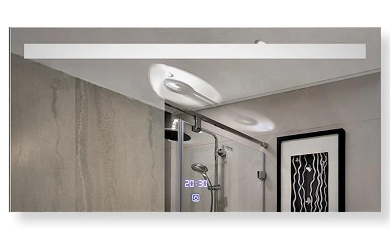 Дзеркало DUSEL LED DE-M3021 100смх75см сенсорне включення + підігрів+ годинник / темп