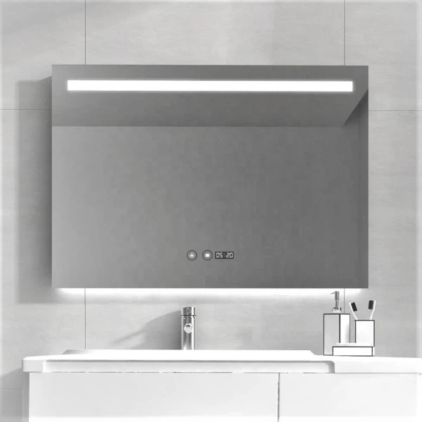 Дзеркало Dusel DE-M3021 75х100 з годинником і Bluetooth 630216 - фото 0