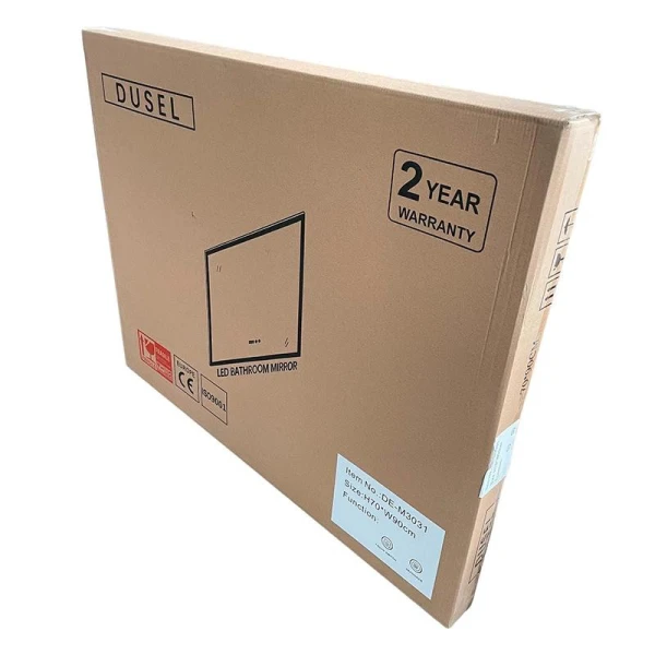 Дзеркало Dusel LED DE-M3031 80смх65см сенсорне включення + підігрів+ годинник / темп - фото 3