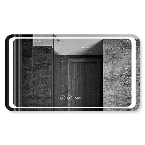 Дзеркало Dusel LED DE-M3031 80смх65см сенсорне включення + підігрів+ годинник / темп - фото 0