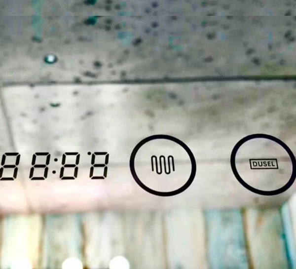 Дзеркало DUSEL LED DE-M1041 80смх65см, підігрів + годинник / темп - фото 6