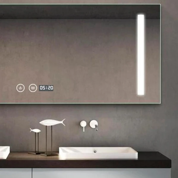 Дзеркало DUSEL LED DE-M1041 80смх65см, підігрів + годинник / темп - фото 7